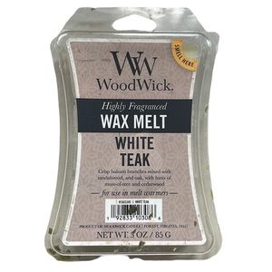 woodwick white teak wax melt